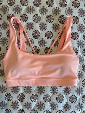 Athleta Light Peach Seamless Low-Impact Sports Bralette